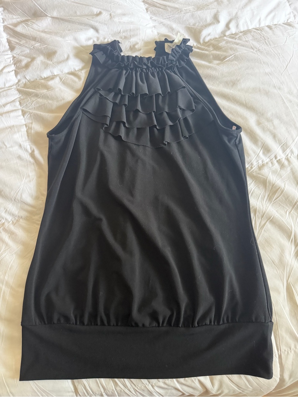 Heart Soul Y2K Vintage Bubble Ruffle Halter Tank Top